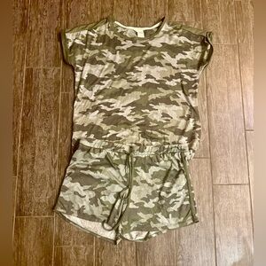 PRICE FIRM - Lucky Brand camouflage pajama set🌈